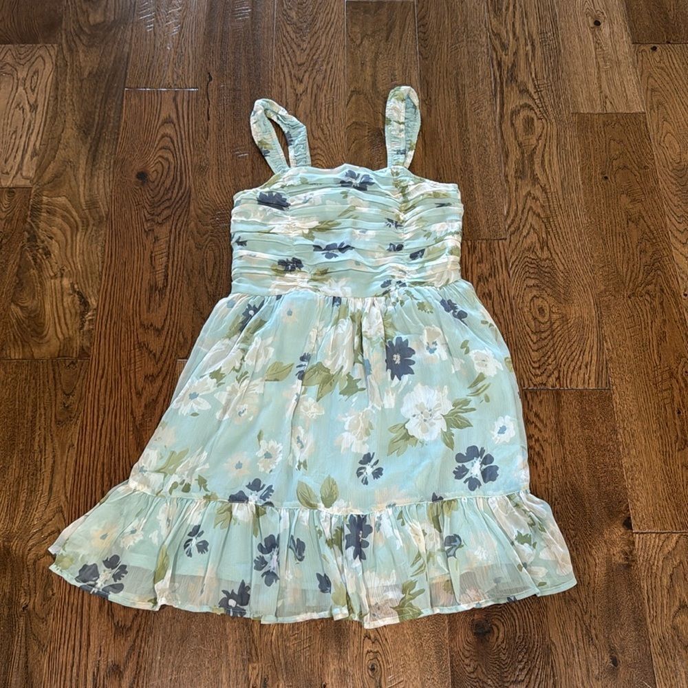 Abercrombie Kids blue floral Dress Sz 15/16